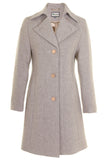 Busy Clothing Womens 3/4 Wool Blend Stone Beige Coat