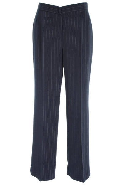 Busy Clothing Womens Smart Dark Navy Stripe Trousers