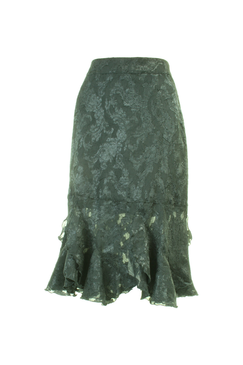 Black and green lace skirt best sale