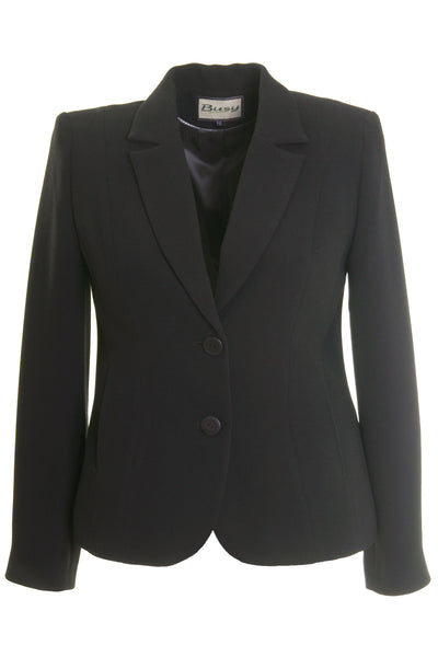 Busy Clothing Womens Honeycomb Black Suit Jacket Blazer