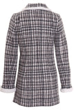 Busy Womens Check Wool Blend Coat