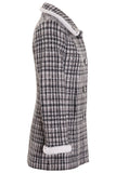 Busy Womens Check Wool Blend Coat