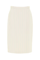 Busy Clothing Womens Lemon Yellow Cream Stripe Pencil Skirt