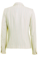 Busy Clothing Ladies Cream Stripe Jacket Back View