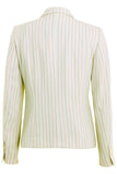 Busy Clothing Ladies Cream Stripe Jacket Back View