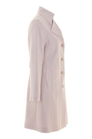 Busy Ladies Light Cream Pink Mid Length Trench Coat Mac Pockets Long Sleeves