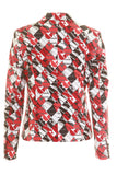Busy Red Black Multicolour Summer Lightweight Jacket Black View