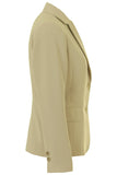 Busy Clothing Beige Suit Jacket Pockets Long Sleeves