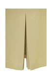 Busy Clothing Womens Beige Long Skirt Pleated Slit