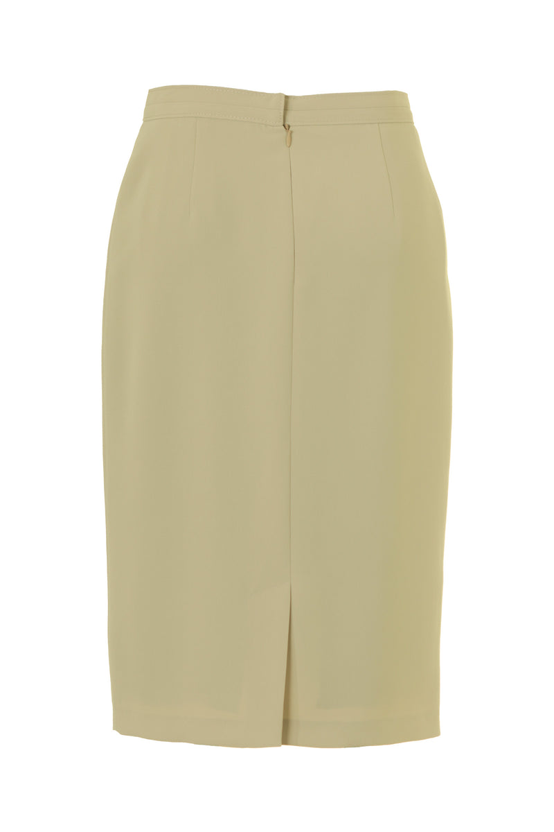 Busy Clothing Womens Beige Pencil Skirt