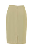 Busy Clothing Womens Beige Pencil Skirt Back View