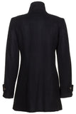 Busy Clothing Womens Black High Neck Coat