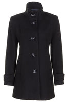 Busy Clothing Womens Black High Neck Coat
