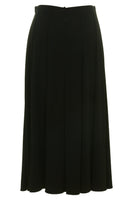Busy Clothing Womens Black Long Flared Panelled Skirt with Elastane