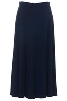 Busy Clothing Womens Navy Long Flared Panelled Skirt with Elastane