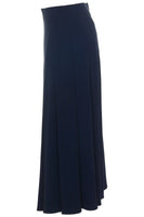 Busy Clothing Womens Navy Long Flared Panelled Skirt with Elastane