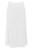 Busy Clothing Womens White Long Flared Panelled Skirt with Elastane