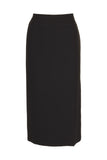 Busy Clothing Womens Black Skirt 31" Length Front Slit