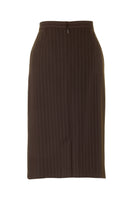 Busy Clothing Womens Brown Stripe Pencil Skirt