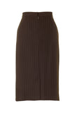 Busy Clothing Womens Brown Stripe Pencil Skirt