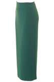 Busy Clothing Womens Jade Green Long Skirt Side View