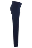 Busy Clothing Womens Navy Narrow Leg Trousers with Elastane Side View