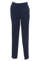 Busy Clothing Womens Navy Narrow Leg Trousers with Elastane