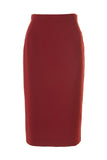 Busy Clothing Womens Sparkle Red Pencil Skirt