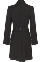 Busy Clothing Womens Black 3/4 Trench Coat Mac