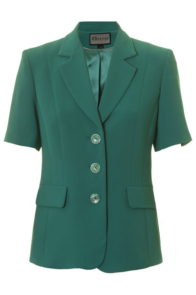 Busy Clothing Womens Jade Green Short Sleeve Jacket