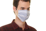 Busy Face Mask Blue Stripe Reusable Washable Cotton Viscose 2 Pack