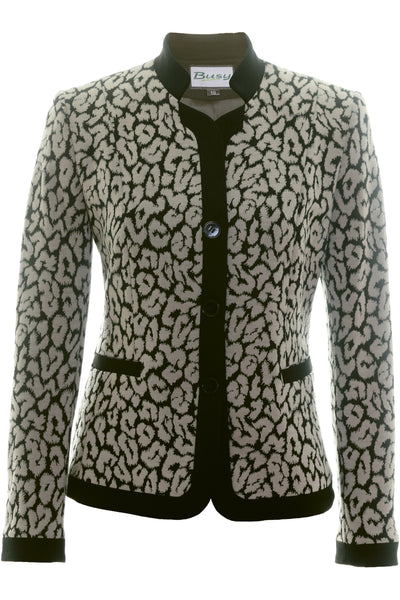 Busy Clothing Beige and Black Pattern Jacket