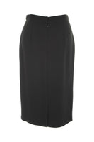 Busy Clothing Womens Black Pencil Skirt Back View Slit Zip