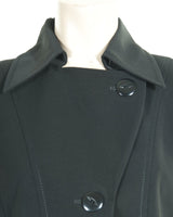 Busy Clothing Womens Black Long Trench Coat Mac