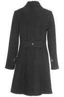 Busy Clothing Womens 3/4 Wool Blend Black Coat