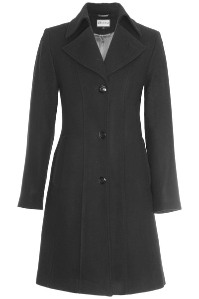 Ladies Coat Three Quarter Length Wool Coat Womens Banton Wool 3/4