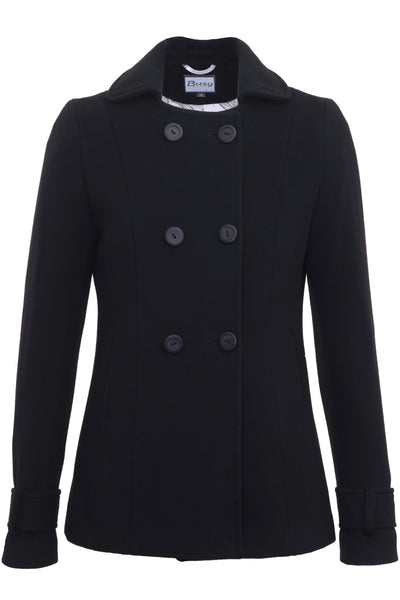 Busy Clothing Womens Wool Blend Jacket Coat Black