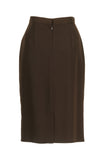 Busy Clothing Womens Brown Pencil Skirt Back Slit