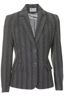 Busy Clothing Women Black and White Wool Blend Jacket 