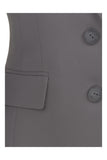 Busy Womens Grey Jacket Pocket and Buttons