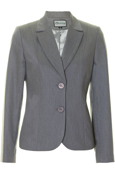 Busy Clothing Women Suit Jacket Grey Melange