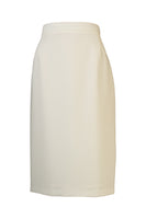 Busy Clothing Womens Light Cream Off White Pencil Skirt