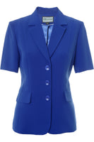 Busy Clothing Womens Royal Blue Short Sleeve Jacket